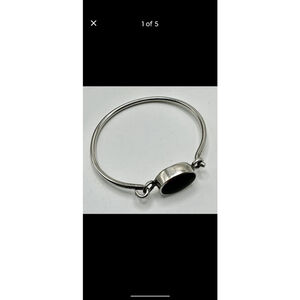 Women's Unbranded Bangle Bracelet One Size Silver & Black